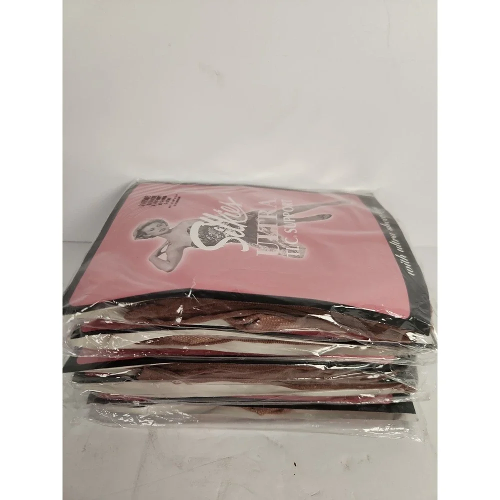 Lot of 5 Vintage Silkies Ultra TLC Support Pantyhose XL Queen 5-Beige 100502